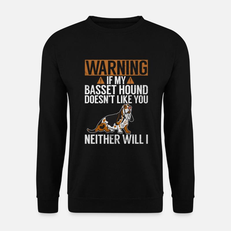 Basset Hound Gifts - Unisex Pullover - Schwarz