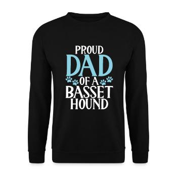 Cadeaux Basset Hound - Sweat-shirt Unisexe - noir - Devant - Alina (178cm) & Michal (187cm)