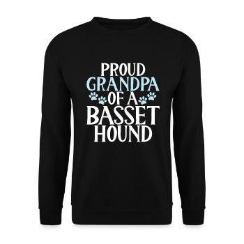 Basset Hound Gifts - Unisex Pullover - Schwarz - Vorne - Alina (178cm) & Michal (187cm)