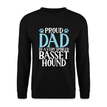 Cadeaux Basset Hound - Sweat-shirt Unisexe - noir - Devant - Alina (178cm) & Michal (187cm)