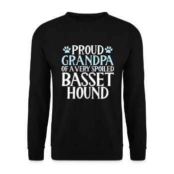 Cadeaux Basset Hound - Sweat-shirt Unisexe - noir - Devant - Alina (178cm) & Michal (187cm)