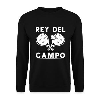 Fun Padel Player King Of The Padel Field Padelist - Unisex Sweatshirt - black - Front - Alina (178cm) & Michal (187cm)