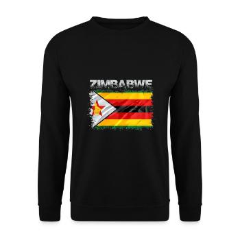 Zimbabwe - Unisex Sweatshirt - black - Front - Alina (178cm) & Michal (187cm)