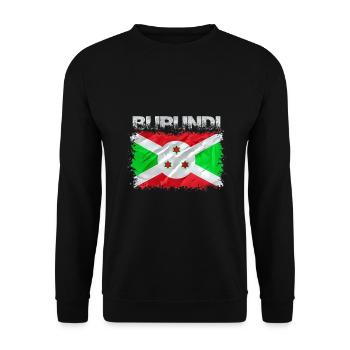 Burundi - Sweat-shirt Unisexe - noir - Devant - Alina (178cm) & Michal (187cm)
