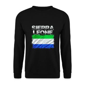 Sierra Leone - Unisex Sweatshirt - black - Front - Alina (178cm) & Michal (187cm)