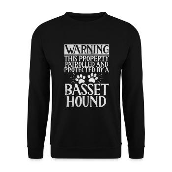 Cadeaux Basset Hound - Sweat-shirt Unisexe - noir - Devant - Alina (178cm) & Michal (187cm)