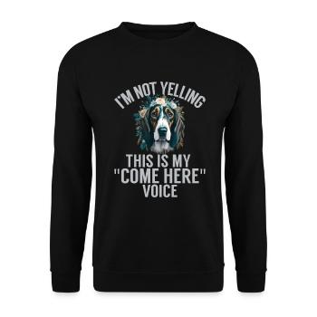 Basset Hound Gifts - Unisex Pullover - Schwarz - Vorne - Alina (178cm) & Michal (187cm)
