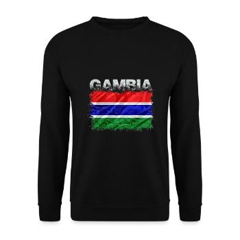 Gambia - Unisex Sweatshirt - black - Front - Alina (178cm) & Michal (187cm)