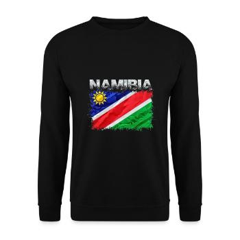 Namibia - Unisex Sweatshirt - black - Front - Alina (178cm) & Michal (187cm)
