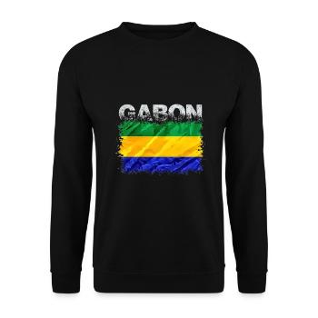 Gabon - Unisex Sweatshirt - black - Front - Alina (178cm) & Michal (187cm)