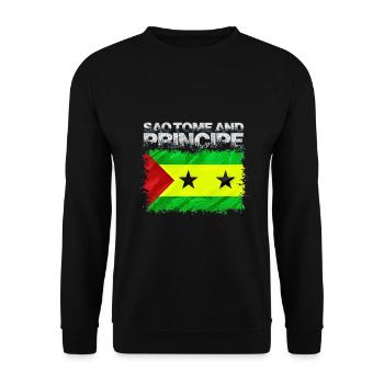 Sao Tomé-Principe - Sweat-shirt Unisexe - noir - Devant - Alina (178cm) & Michal (187cm)