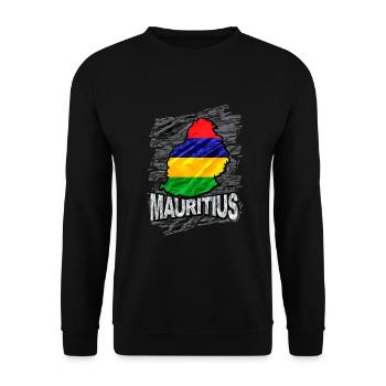 Mauritius - Unisex Pullover - Schwarz - Vorne - Alina (178cm) & Michal (187cm)