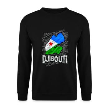 Dschibuti - Unisex Pullover - Schwarz - Vorne - Alina (178cm) & Michal (187cm)