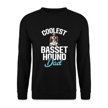 Cadeaux Basset Hound - Sweat-shirt Unisexe - noir - Devant - Alina (178cm) & Michal (187cm)