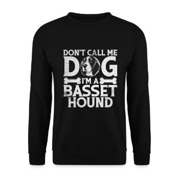 Basset Hound Gifts - Unisex Pullover - Schwarz - Vorne - Alina (178cm) & Michal (187cm)