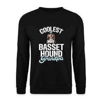 Cadeaux Basset Hound - Sweat-shirt Unisexe - noir - Devant - Alina (178cm) & Michal (187cm)