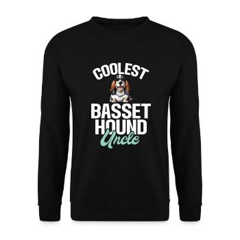 Basset Hound Gifts - Unisex Pullover - Schwarz - Vorne - Alina (178cm) & Michal (187cm)