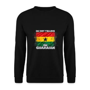 Ghana - Unisex Sweatshirt - black - Front - Alina (178cm) & Michal (187cm)
