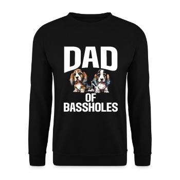 Basset Hound Gifts - Unisex Pullover - Schwarz - Vorne - Alina (178cm) & Michal (187cm)