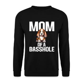 Cadeaux Basset Hound - Sweat-shirt Unisexe - noir - Devant - Alina (178cm) & Michal (187cm)