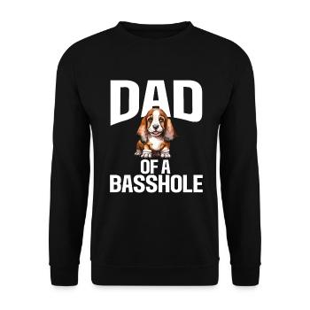 Cadeaux Basset Hound - Sweat-shirt Unisexe - noir - Devant - Alina (178cm) & Michal (187cm)