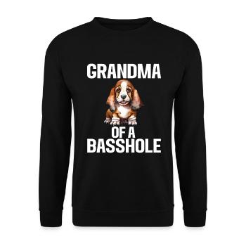 Cadeaux Basset Hound - Sweat-shirt Unisexe - noir - Devant - Alina (178cm) & Michal (187cm)
