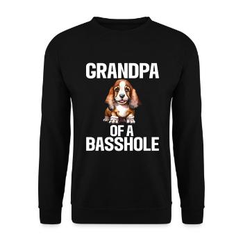 Basset Hound Gifts - Unisex Pullover - Schwarz - Vorne - Alina (178cm) & Michal (187cm)