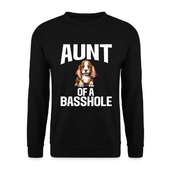 Cadeaux Basset Hound - Sweat-shirt Unisexe - noir - Devant - Alina (178cm) & Michal (187cm)