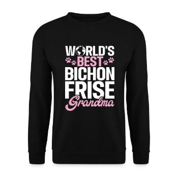 Cadeaux Bichon Frisé - Sweat-shirt Unisexe - noir - Devant - Alina (178cm) & Michal (187cm)