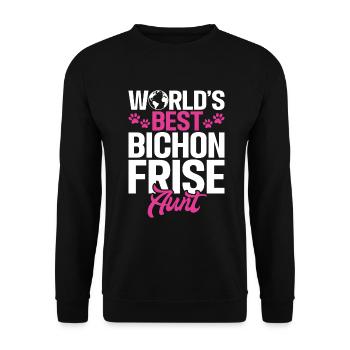 Cadeaux Bichon Frisé - Sweat-shirt Unisexe - noir - Devant - Alina (178cm) & Michal (187cm)