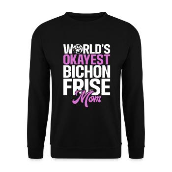 Cadeaux Bichon Frisé - Sweat-shirt Unisexe - noir - Devant - Alina (178cm) & Michal (187cm)