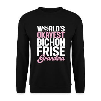 Bichon Frise Gifts - Unisex Sweatshirt - black - Front - Alina (178cm) & Michal (187cm)