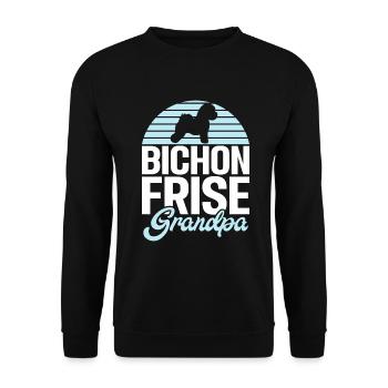 Cadeaux Bichon Frisé - Sweat-shirt Unisexe - noir - Devant - Alina (178cm) & Michal (187cm)