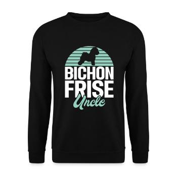 Cadeaux Bichon Frisé - Sweat-shirt Unisexe - noir - Devant - Alina (178cm) & Michal (187cm)
