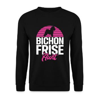Bichon Frise Gifts - Unisex Sweatshirt - black - Front - Alina (178cm) & Michal (187cm)