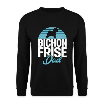Cadeaux Bichon Frisé - Sweat-shirt Unisexe - noir - Devant - Alina (178cm) & Michal (187cm)