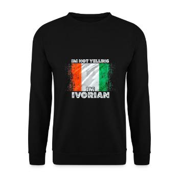Côte d’Ivoire - Sweat-shirt Unisexe - noir - Devant - Alina (178cm) & Michal (187cm)