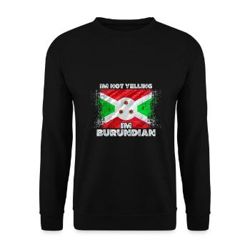 Burundi - Sweat-shirt Unisexe - noir - Devant - Alina (178cm) & Michal (187cm)