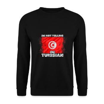 Tunisia - Unisex Sweatshirt - black - Front - Alina (178cm) & Michal (187cm)