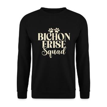 Cadeaux Bichon Frisé - Sweat-shirt Unisexe - noir - Devant - Alina (178cm) & Michal (187cm)