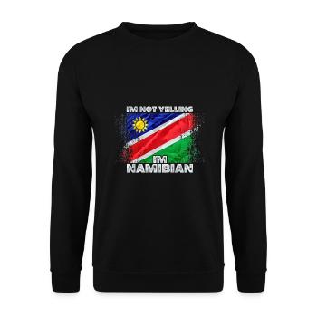 Namibia - Unisex Sweatshirt - black - Front - Alina (178cm) & Michal (187cm)