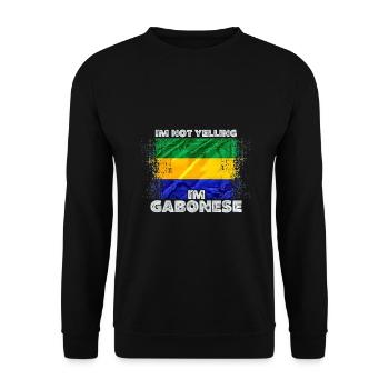 Gabon - Unisex Sweatshirt - black - Front - Alina (178cm) & Michal (187cm)
