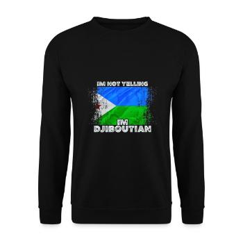 Dschibuti - Unisex Pullover - Schwarz - Vorne - Alina (178cm) & Michal (187cm)