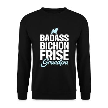 Cadeaux Bichon Frisé - Sweat-shirt Unisexe - noir - Devant - Alina (178cm) & Michal (187cm)