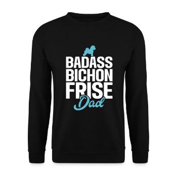 Cadeaux Bichon Frisé - Sweat-shirt Unisexe - noir - Devant - Alina (178cm) & Michal (187cm)