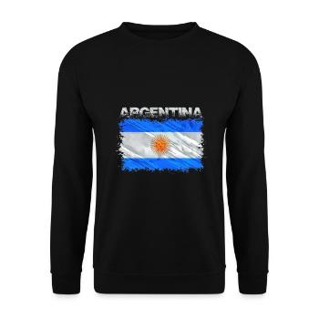 Argentinien - Unisex Pullover - Schwarz - Vorne - Alina (178cm) & Michal (187cm)