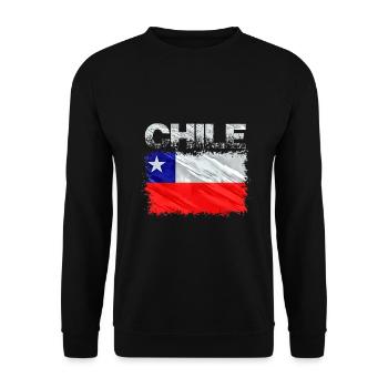 Chile - Unisex Sweatshirt - black - Front - Alina (178cm) & Michal (187cm)