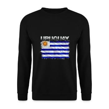 Uruguay - Unisex Pullover - Schwarz - Vorne - Alina (178cm) & Michal (187cm)