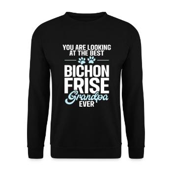 Bichon Frise Gifts - Unisex Sweatshirt - black - Front - Alina (178cm) & Michal (187cm)