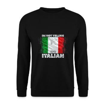 Italy - Unisex Sweatshirt - black - Front - Alina (178cm) & Michal (187cm)